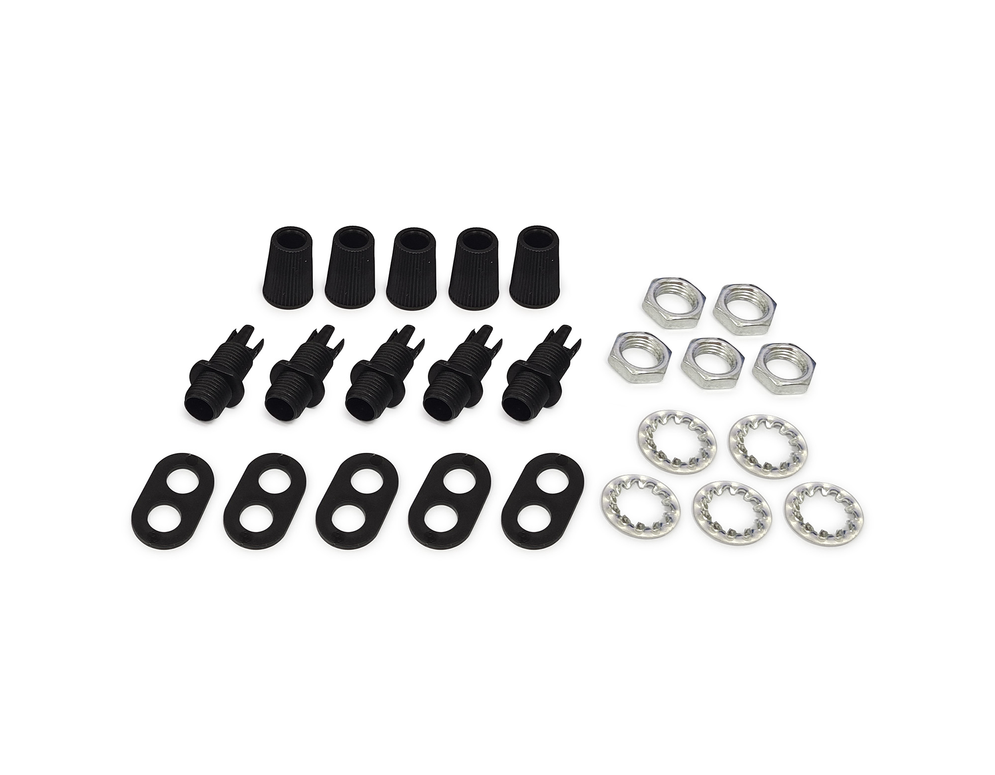 Hayes 1.4cm 5pcs Compression Cable Grip Pack Black